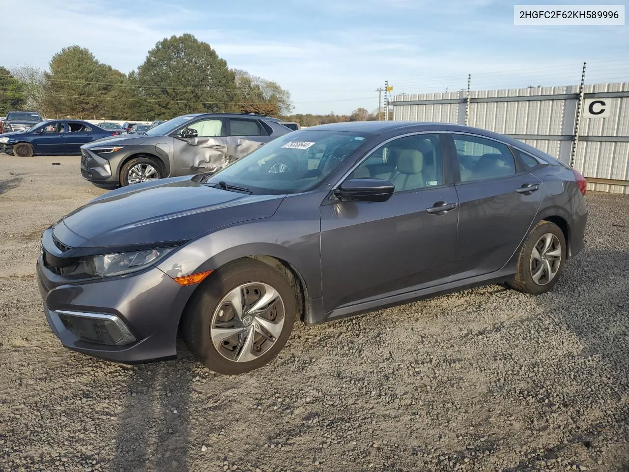 2019 Honda Civic Lx VIN: 2HGFC2F62KH589996 Lot: 79358644