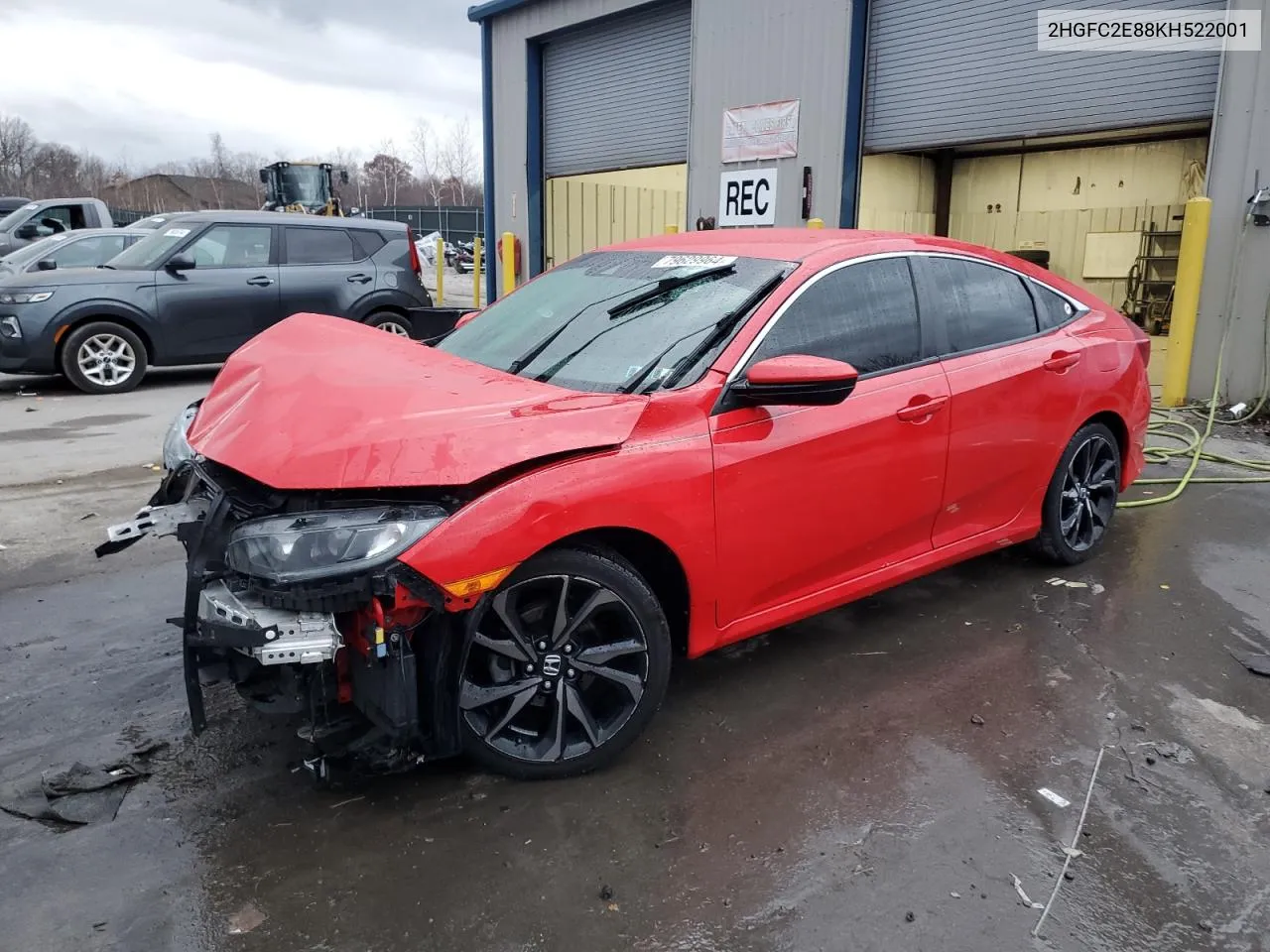 2019 Honda Civic Sport VIN: 2HGFC2E88KH522001 Lot: 79629964