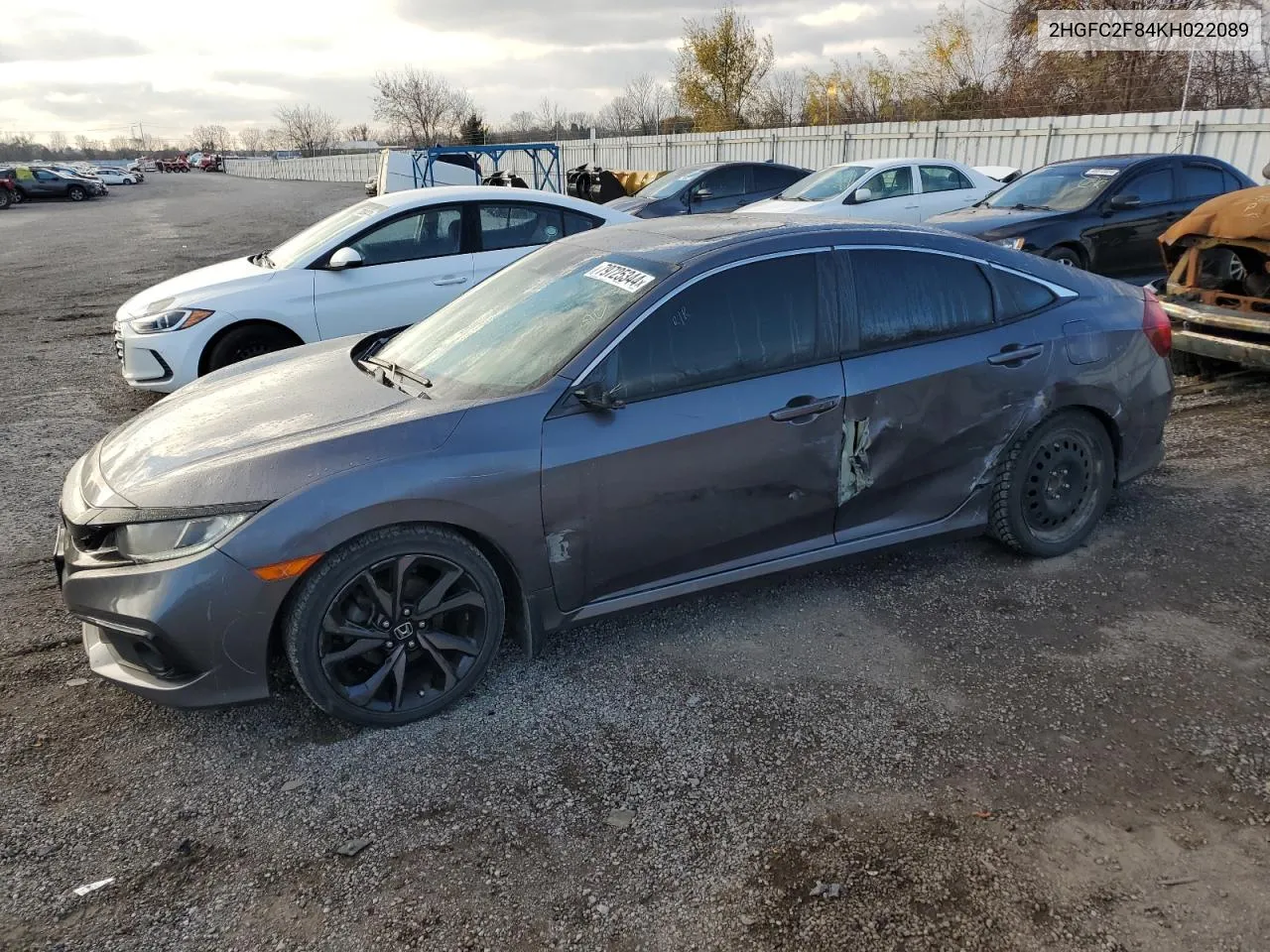 2019 Honda Civic Sport VIN: 2HGFC2F84KH022089 Lot: 79725344