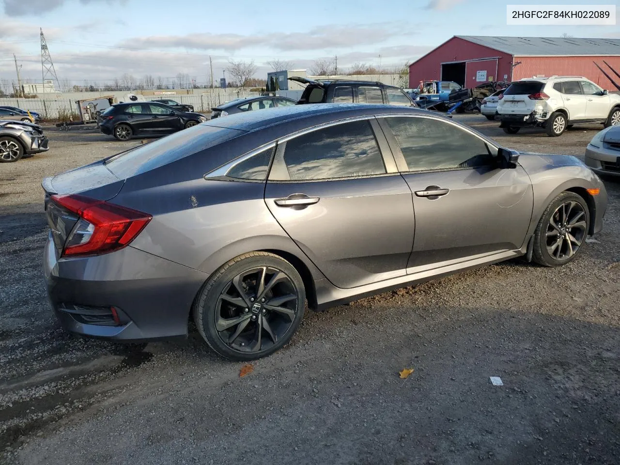 2019 Honda Civic Sport VIN: 2HGFC2F84KH022089 Lot: 79725344