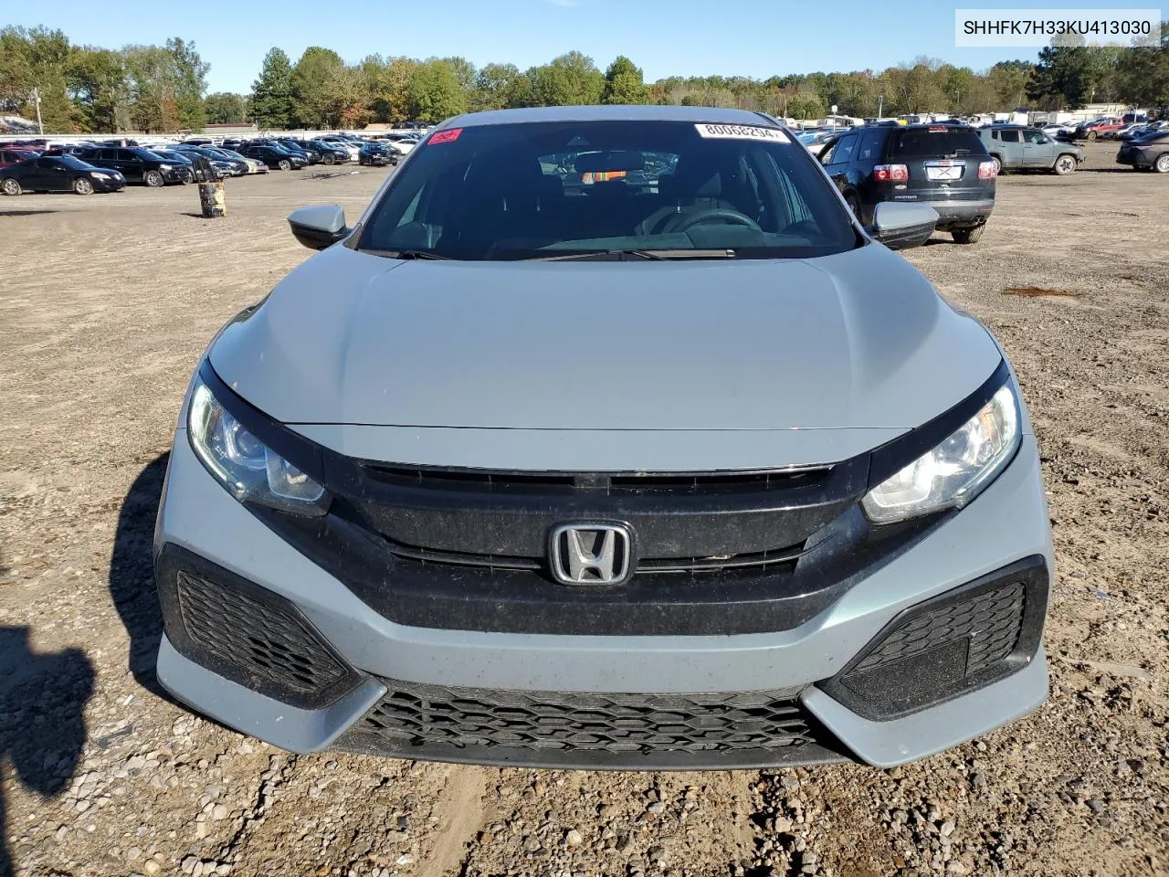 2019 Honda Civic Lx VIN: SHHFK7H33KU413030 Lot: 80068294