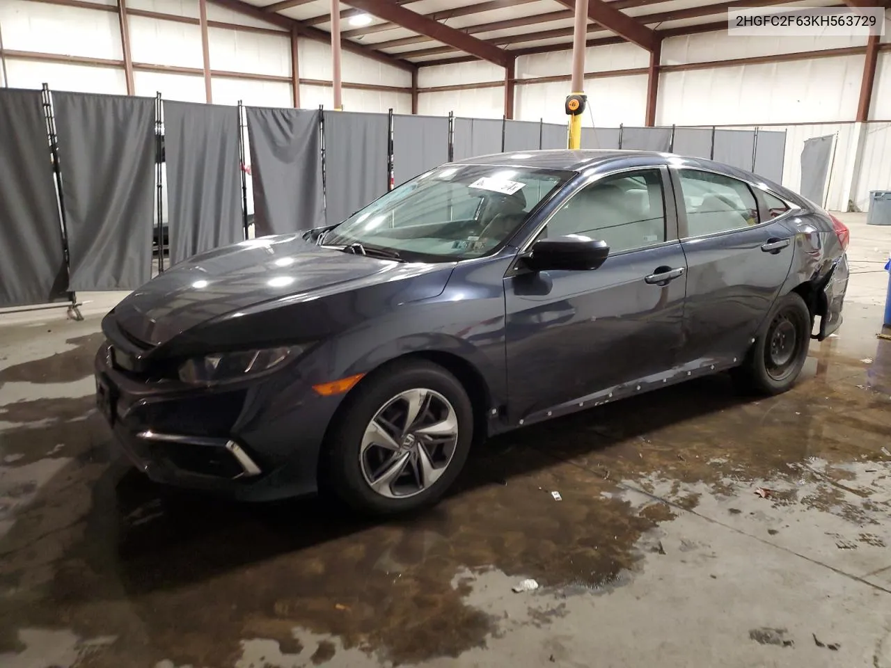 2019 Honda Civic Lx VIN: 2HGFC2F63KH563729 Lot: 80152794