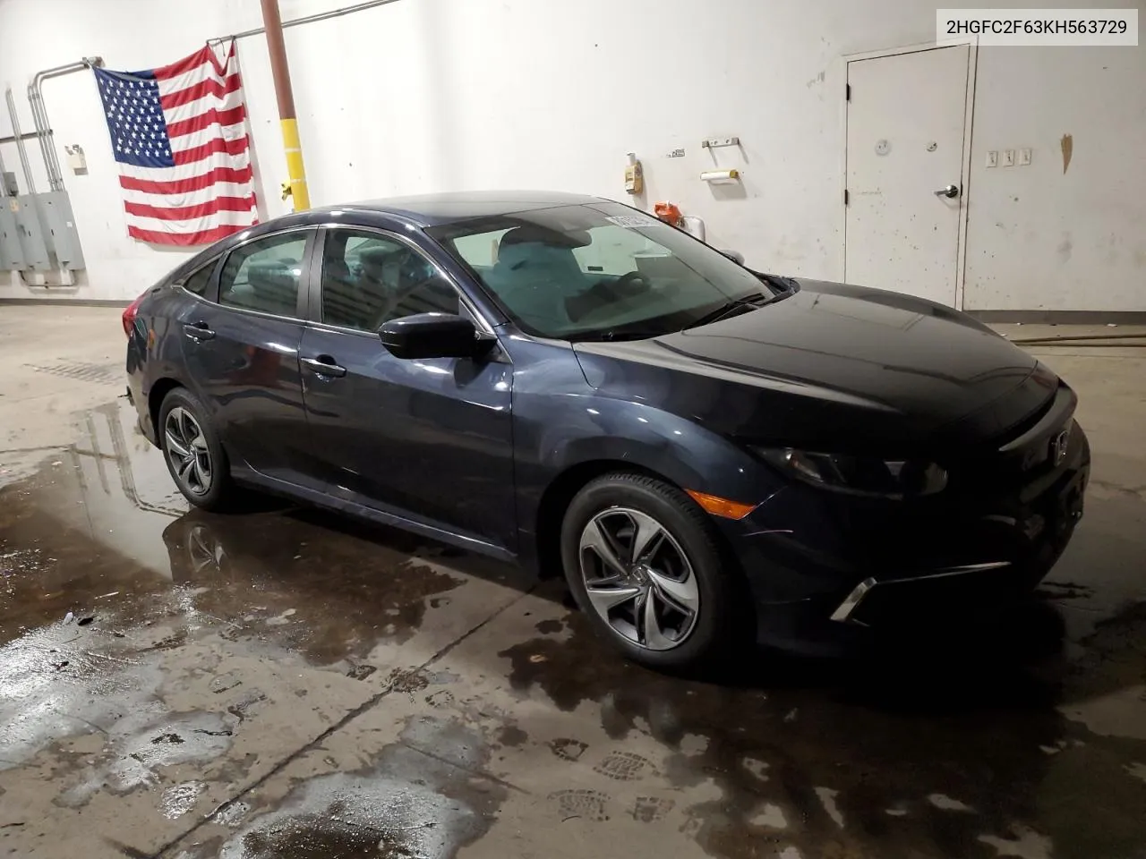 2019 Honda Civic Lx VIN: 2HGFC2F63KH563729 Lot: 80152794