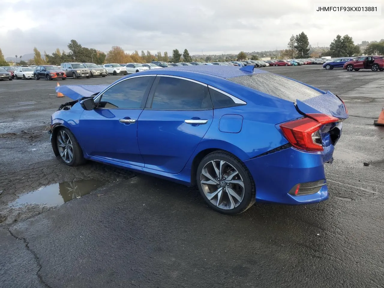 2019 Honda Civic Touring VIN: JHMFC1F93KX013881 Lot: 80236364