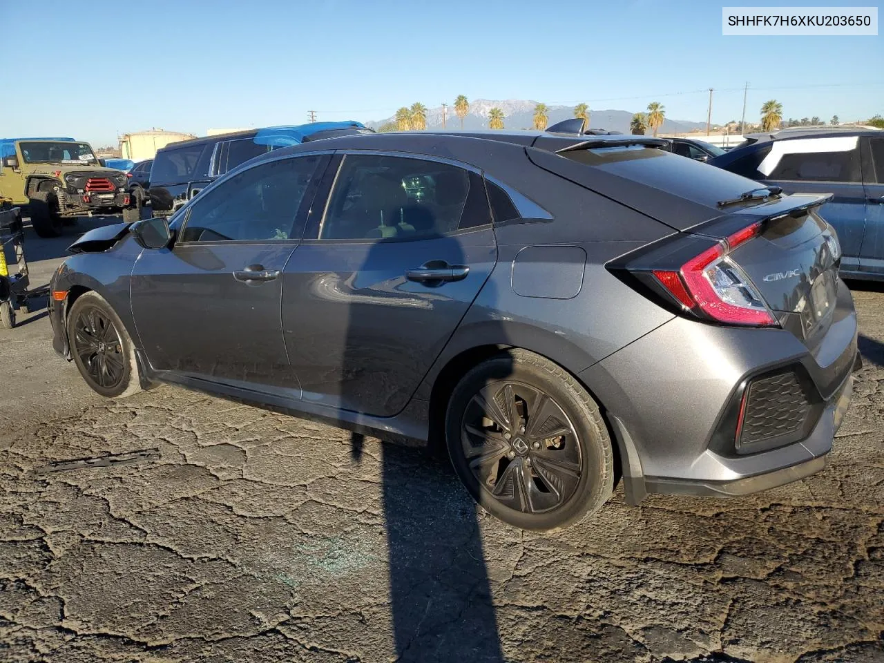 2019 Honda Civic Ex VIN: SHHFK7H6XKU203650 Lot: 80494254