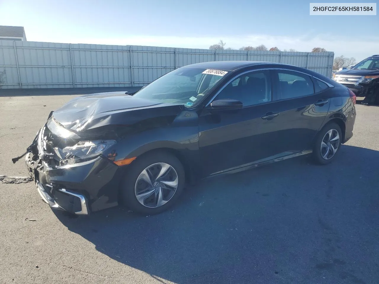 2019 Honda Civic Lx VIN: 2HGFC2F65KH581584 Lot: 80878884