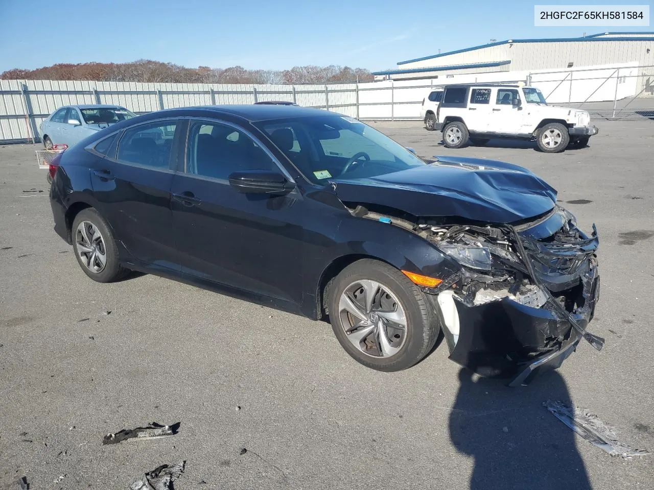 2019 Honda Civic Lx VIN: 2HGFC2F65KH581584 Lot: 80878884