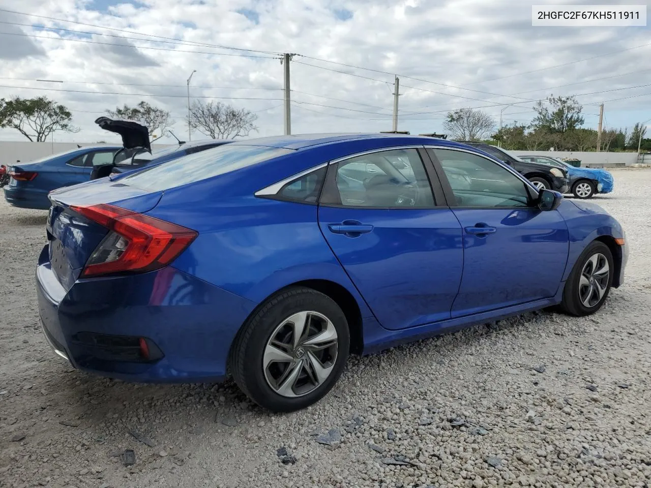 2019 Honda Civic Lx VIN: 2HGFC2F67KH511911 Lot: 81131144