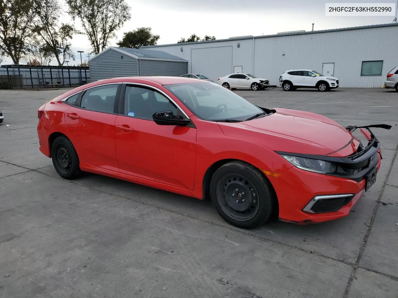 2019 Honda Civic Lx VIN: 2HGFC2F63KH552990 Lot: 81427124