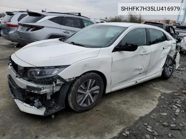 2020 Honda Civic Lx VIN: SHHFK7H35LU416979 Lot: 49150244