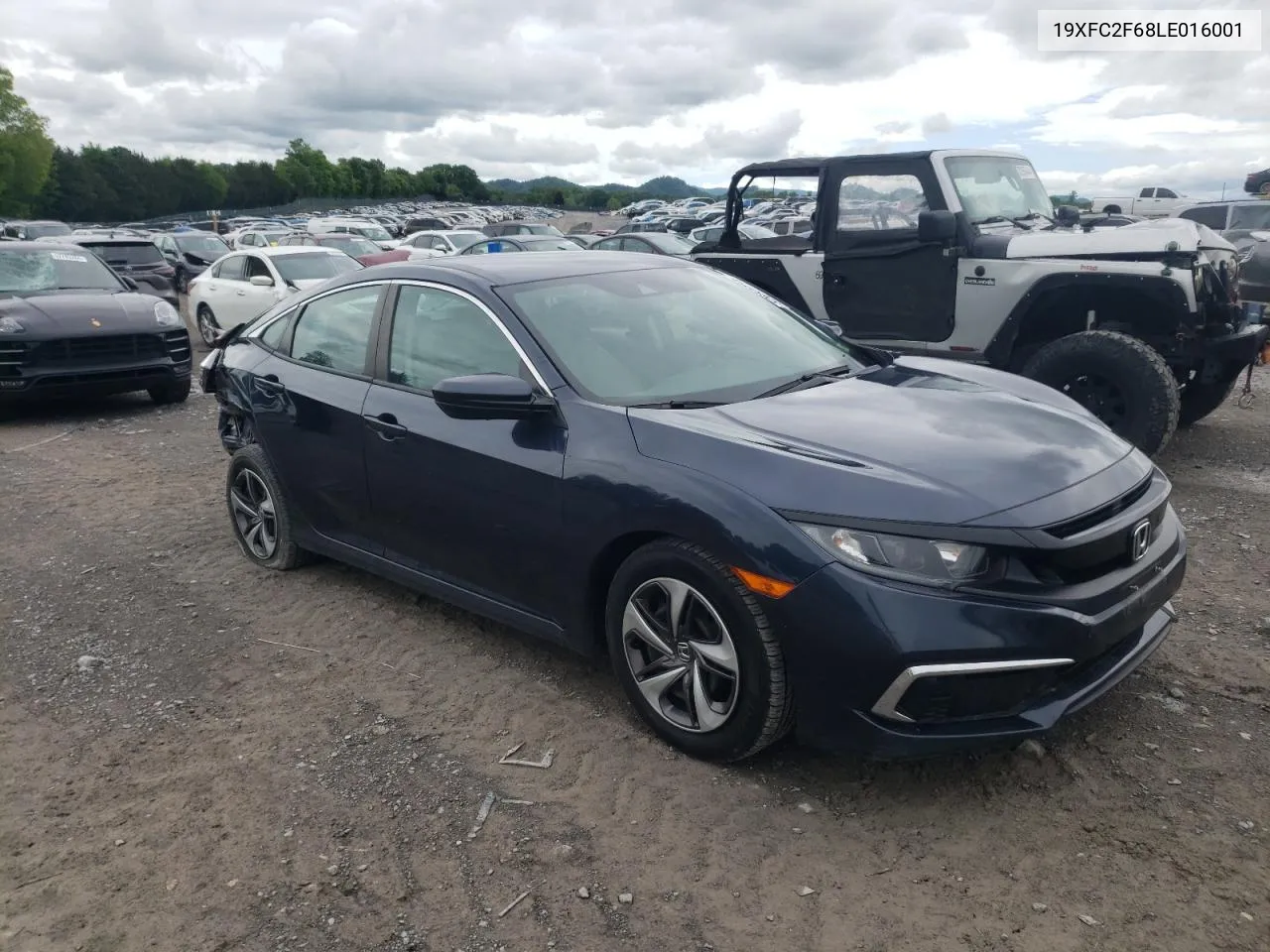 2020 Honda Civic Lx VIN: 19XFC2F68LE016001 Lot: 52652714