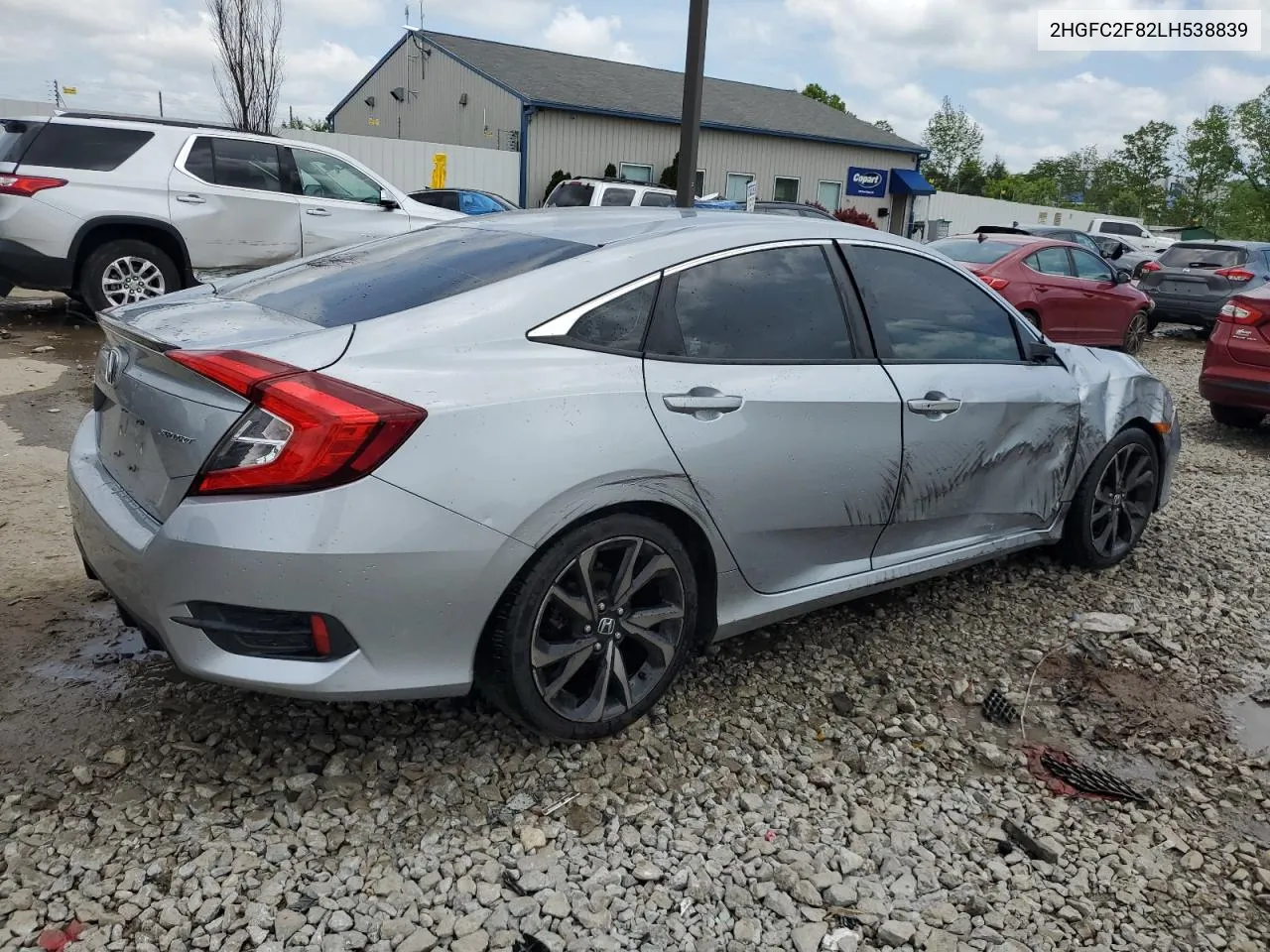 2HGFC2F82LH538839 2020 Honda Civic Sport