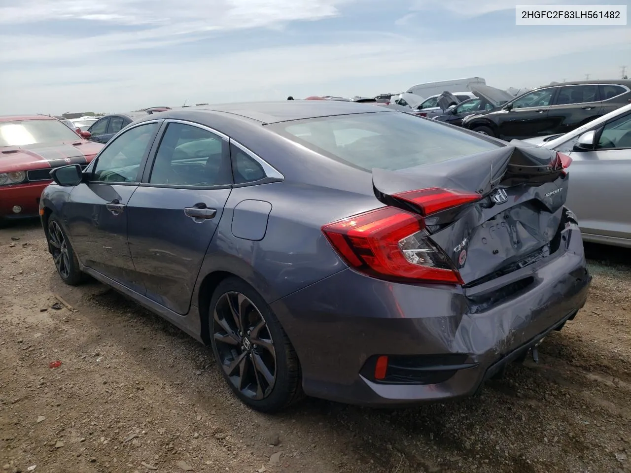 2020 Honda Civic Sport VIN: 2HGFC2F83LH561482 Lot: 54389234