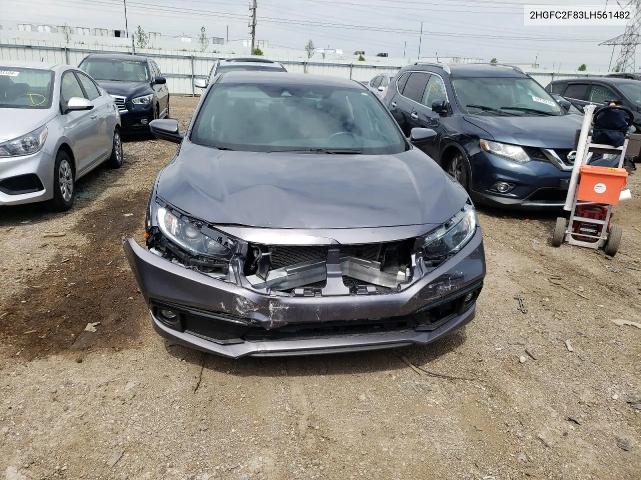 2020 Honda Civic Sport VIN: 2HGFC2F83LH561482 Lot: 54389234