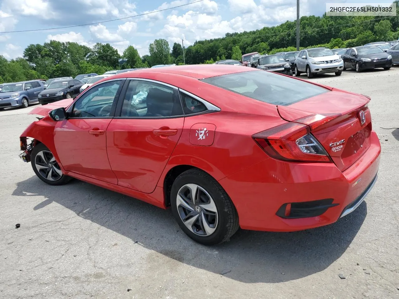 2020 Honda Civic Lx VIN: 2HGFC2F65LH501332 Lot: 55869634