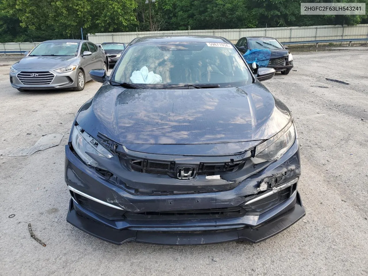 2020 Honda Civic Lx VIN: 2HGFC2F63LH543241 Lot: 59871934