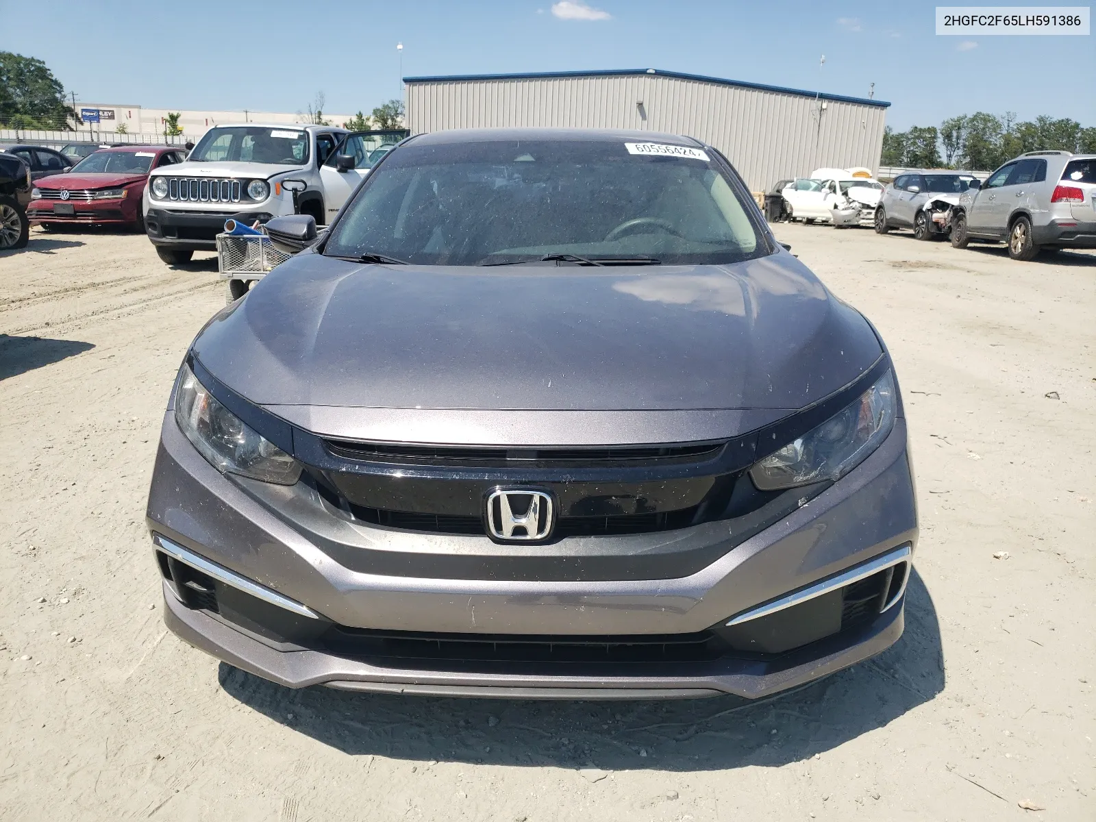 2020 Honda Civic Lx VIN: 2HGFC2F65LH591386 Lot: 60556424