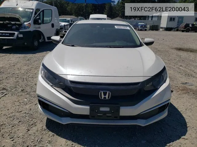 2020 Honda Civic Lx VIN: 19XFC2F62LE200043 Lot: 61136814