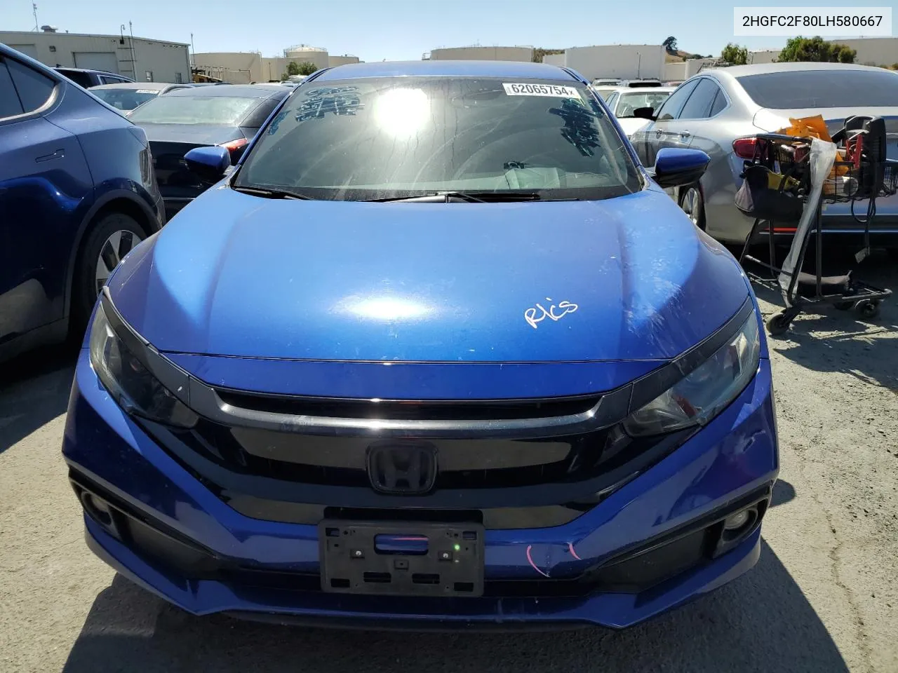 2020 Honda Civic Sport VIN: 2HGFC2F80LH580667 Lot: 62065754