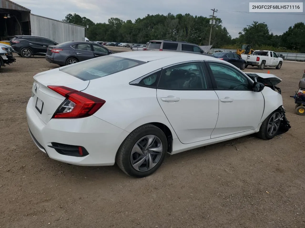 2020 Honda Civic Lx VIN: 2HGFC2F68LH571116 Lot: 62676524