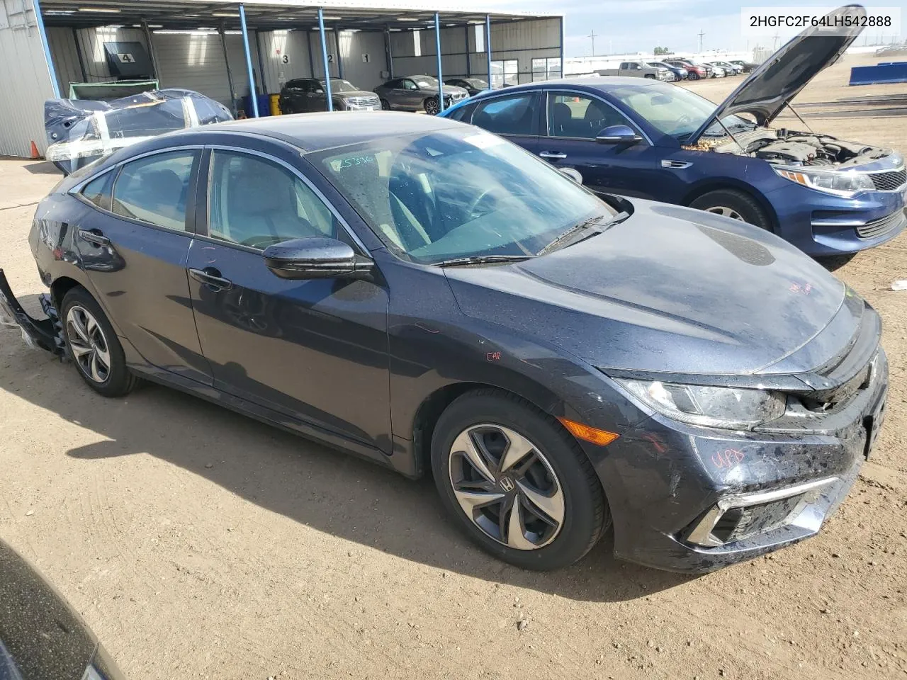 2020 Honda Civic Lx VIN: 2HGFC2F64LH542888 Lot: 63480204