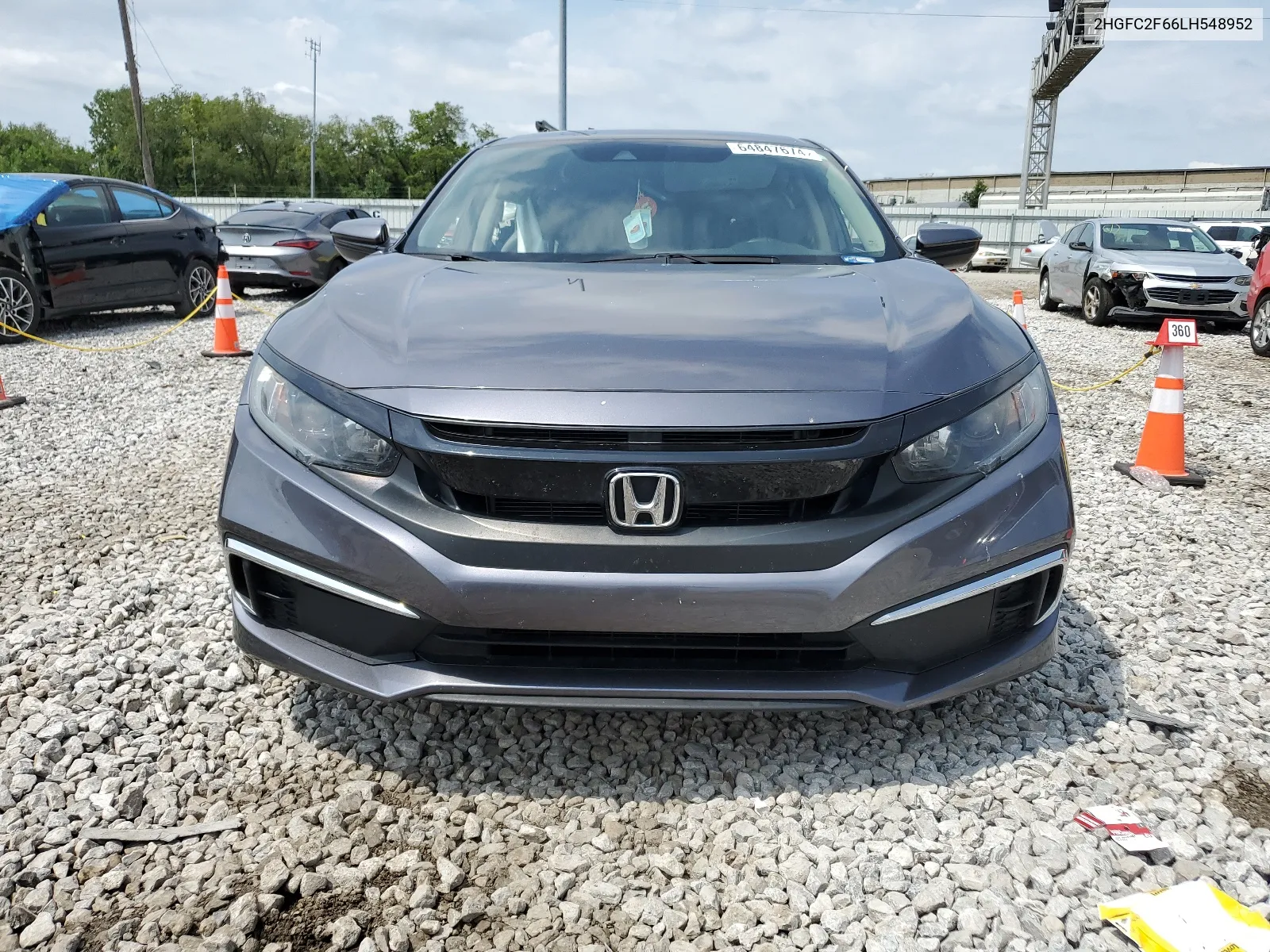 2020 Honda Civic Lx VIN: 2HGFC2F66LH548952 Lot: 64847674