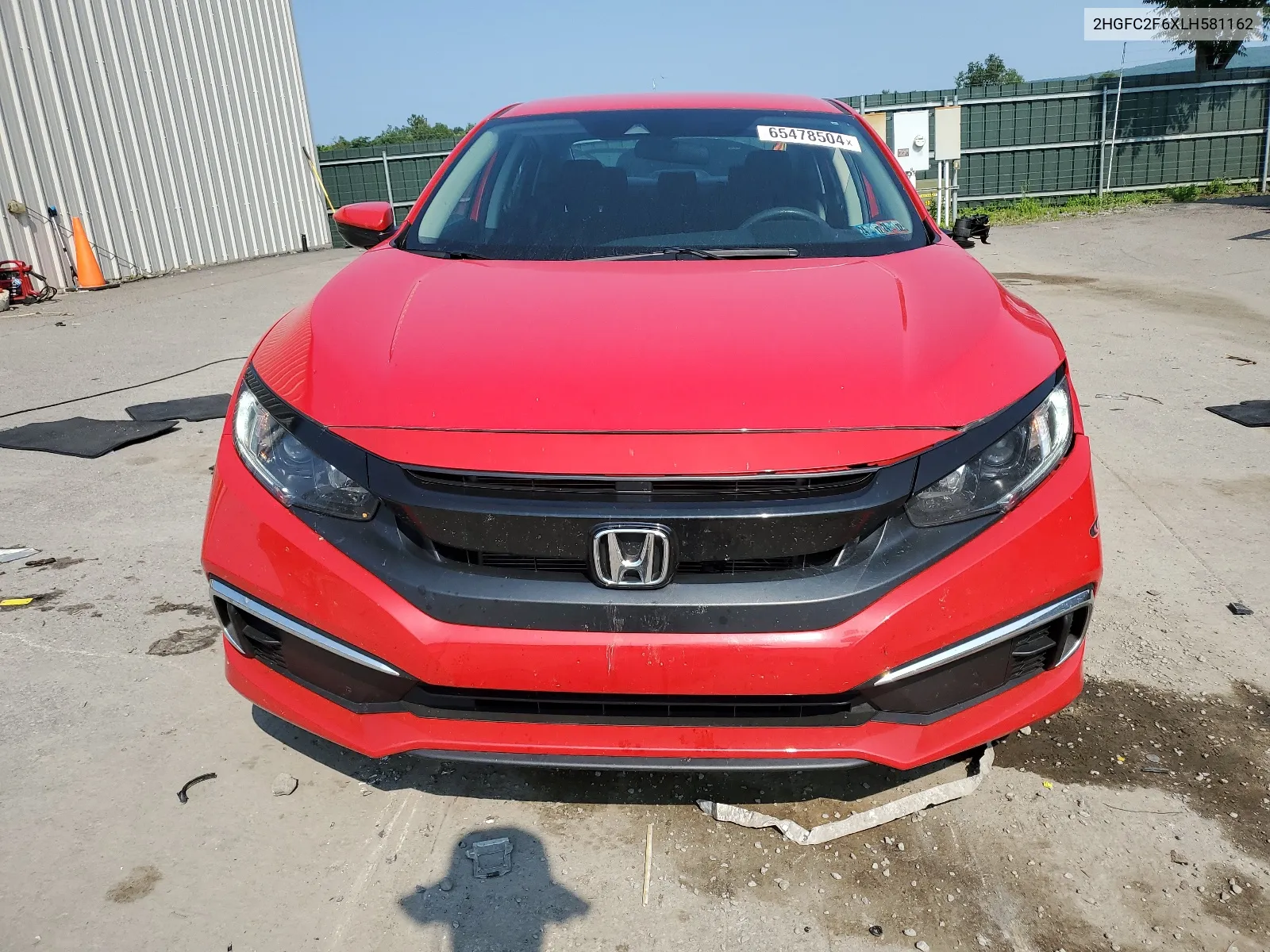 2020 Honda Civic Lx VIN: 2HGFC2F6XLH581162 Lot: 65478504