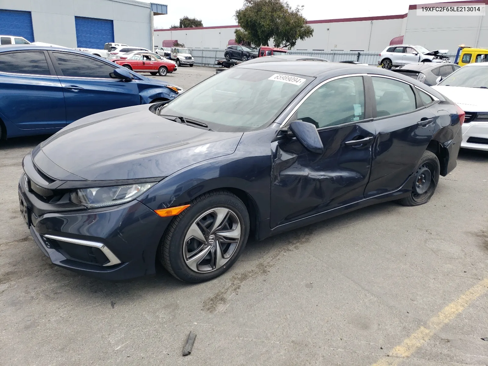 2020 Honda Civic Lx VIN: 19XFC2F65LE213014 Lot: 65989094