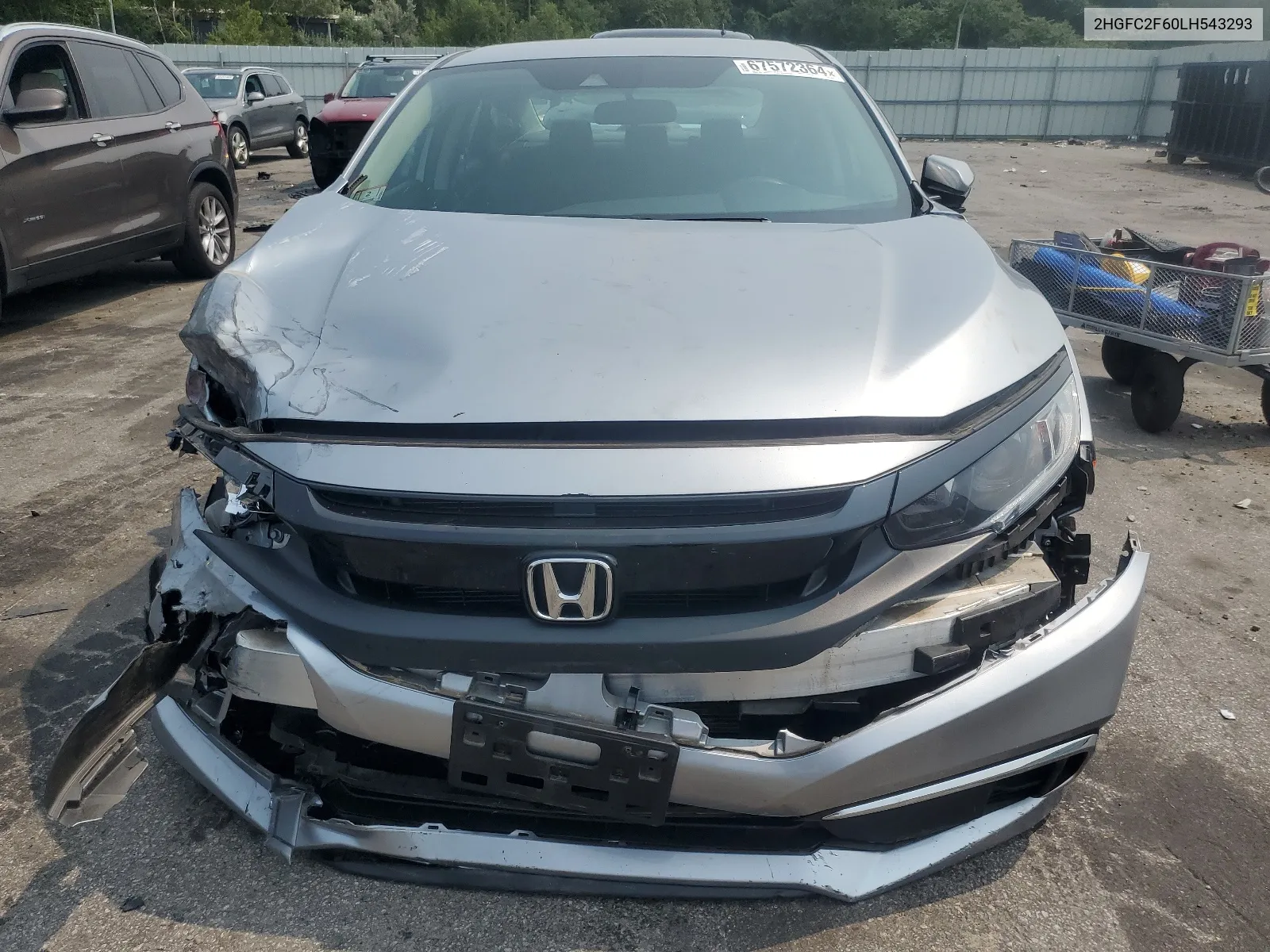 2020 Honda Civic Lx VIN: 2HGFC2F60LH543293 Lot: 67572364