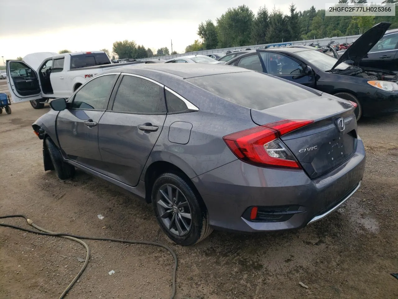 2020 Honda Civic Ex VIN: 2HGFC2F77LH025366 Lot: 69134004