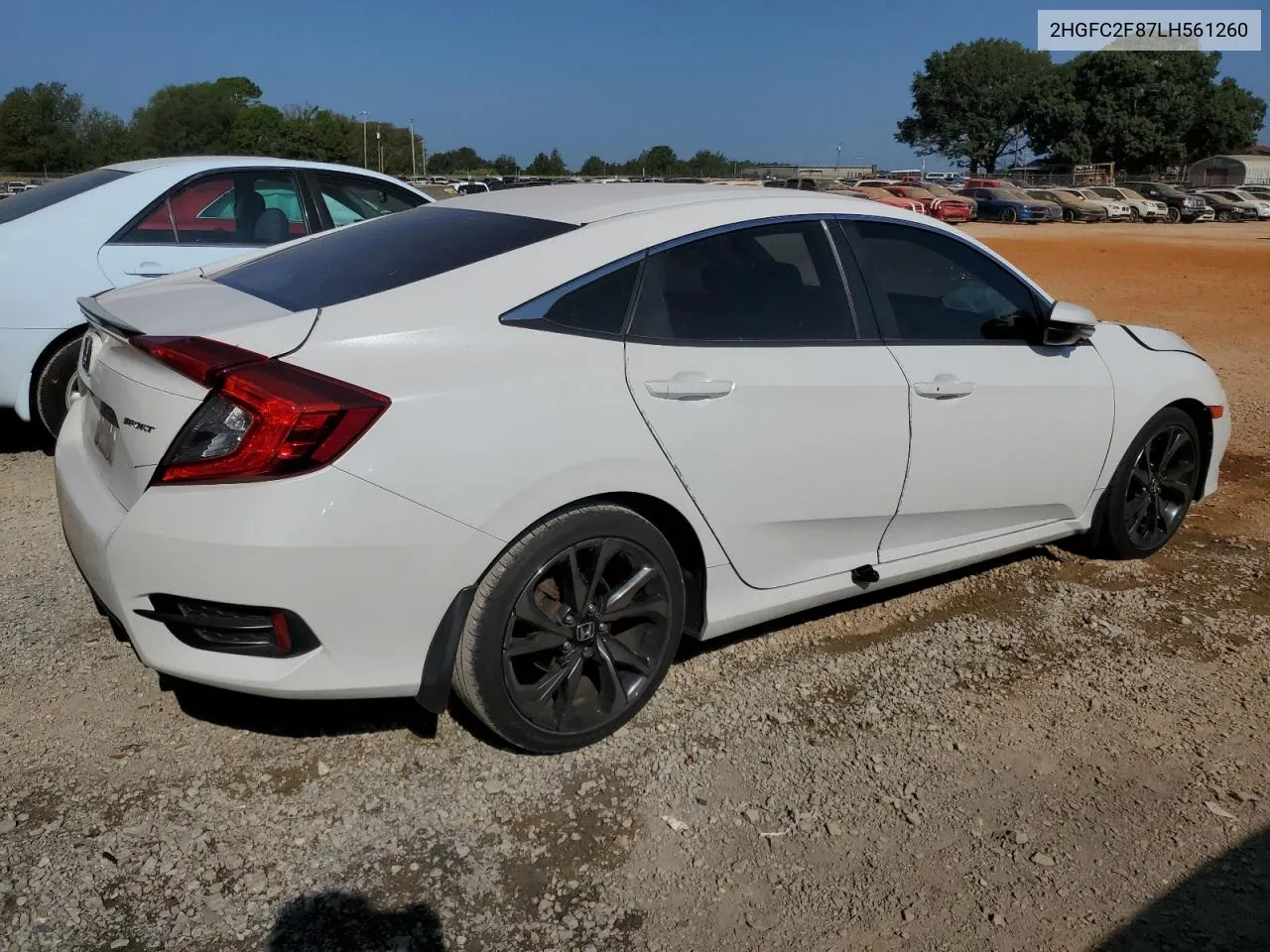 2020 Honda Civic Sport VIN: 2HGFC2F87LH561260 Lot: 69204684