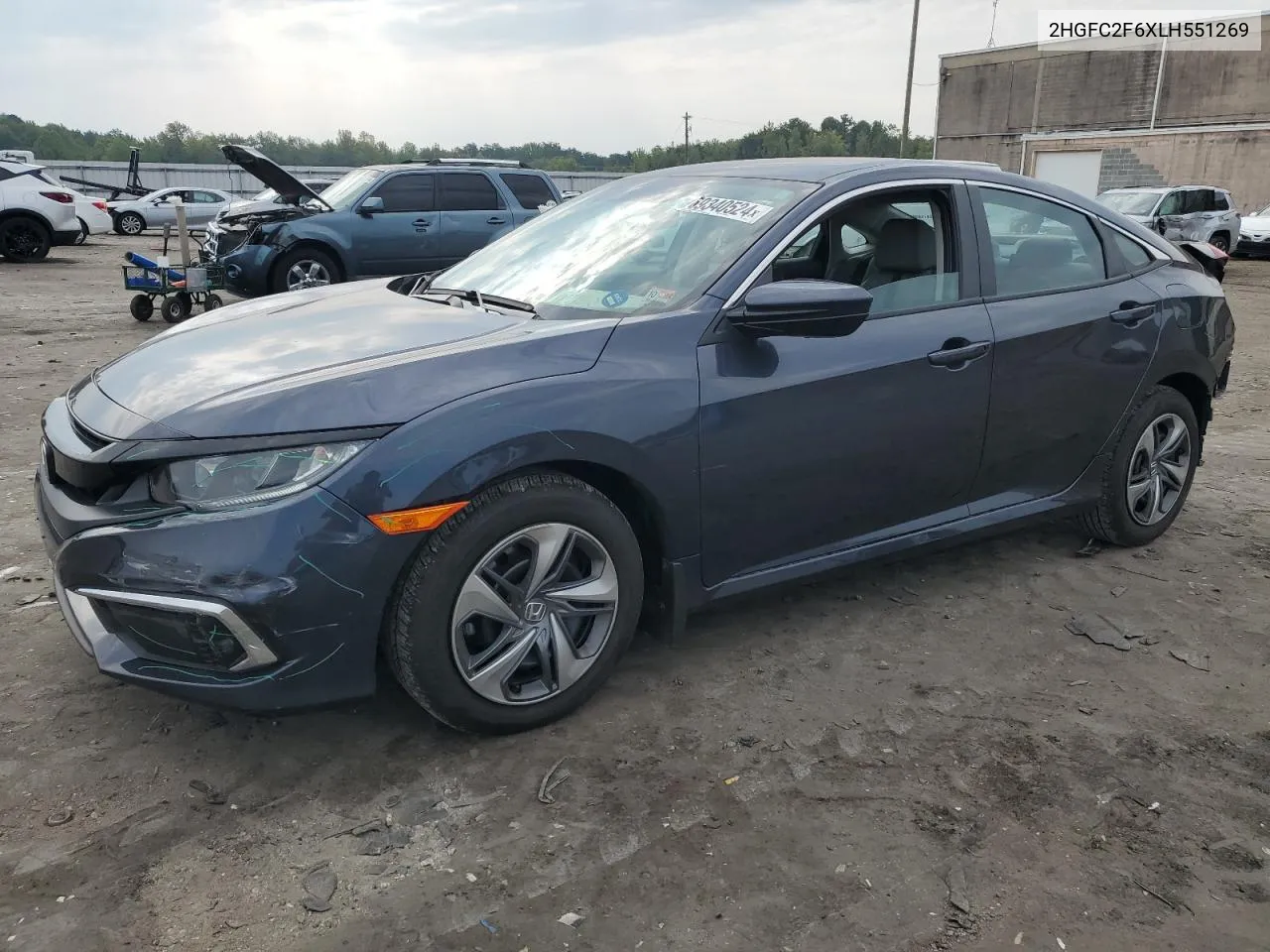 2020 Honda Civic Lx VIN: 2HGFC2F6XLH551269 Lot: 69340524