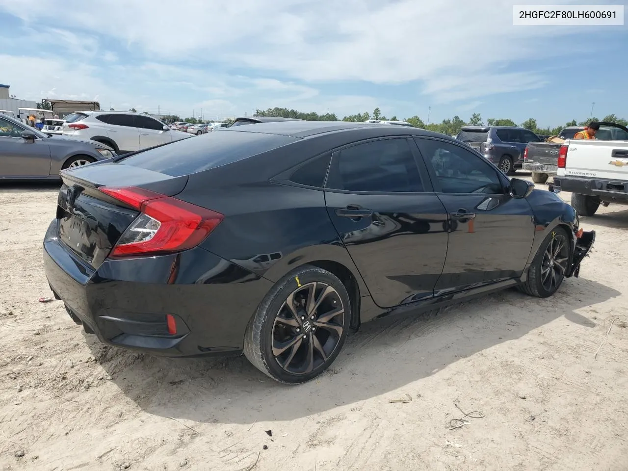 2020 Honda Civic Sport VIN: 2HGFC2F80LH600691 Lot: 69515524