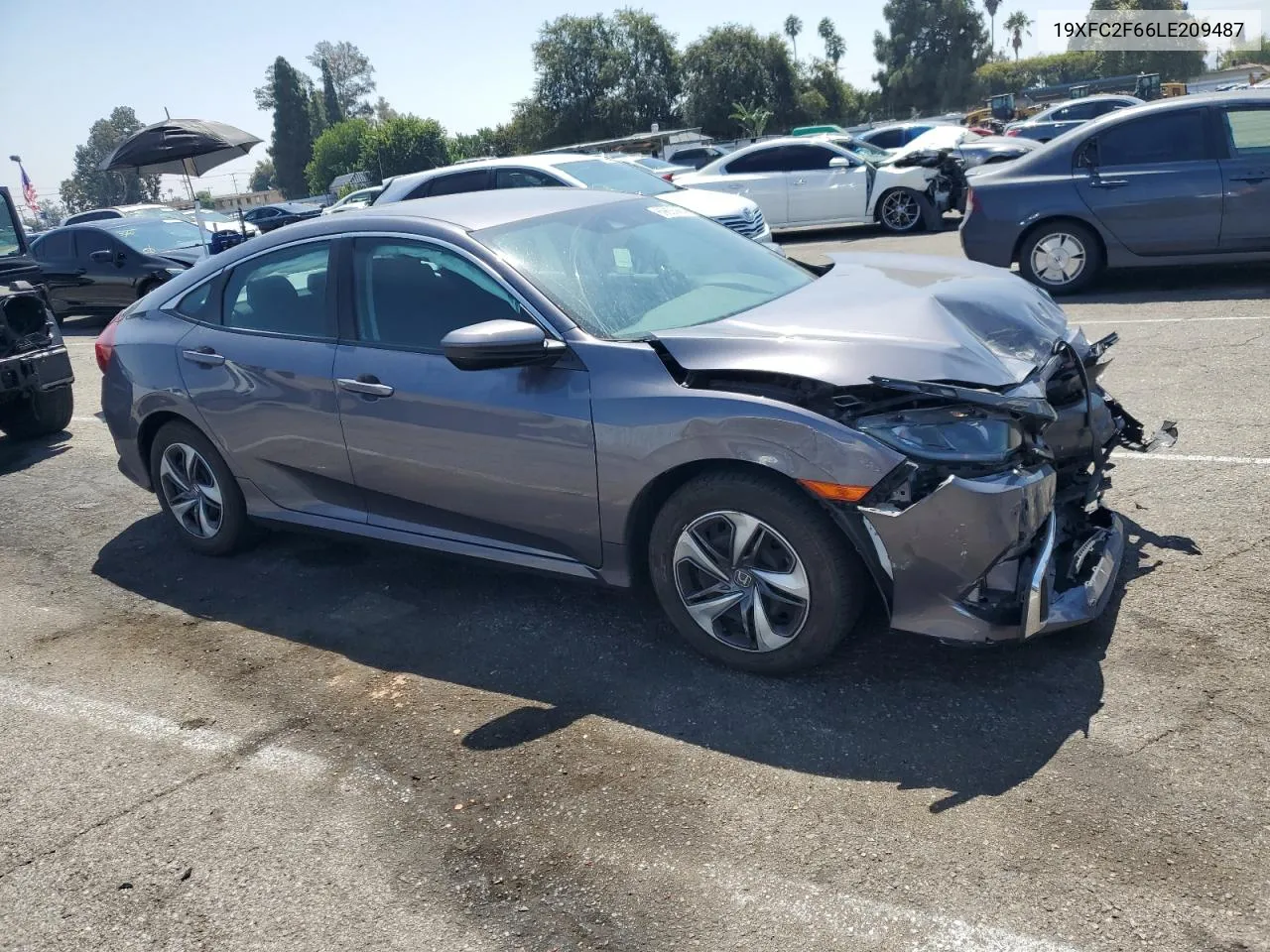 2020 Honda Civic Lx VIN: 19XFC2F66LE209487 Lot: 69835864