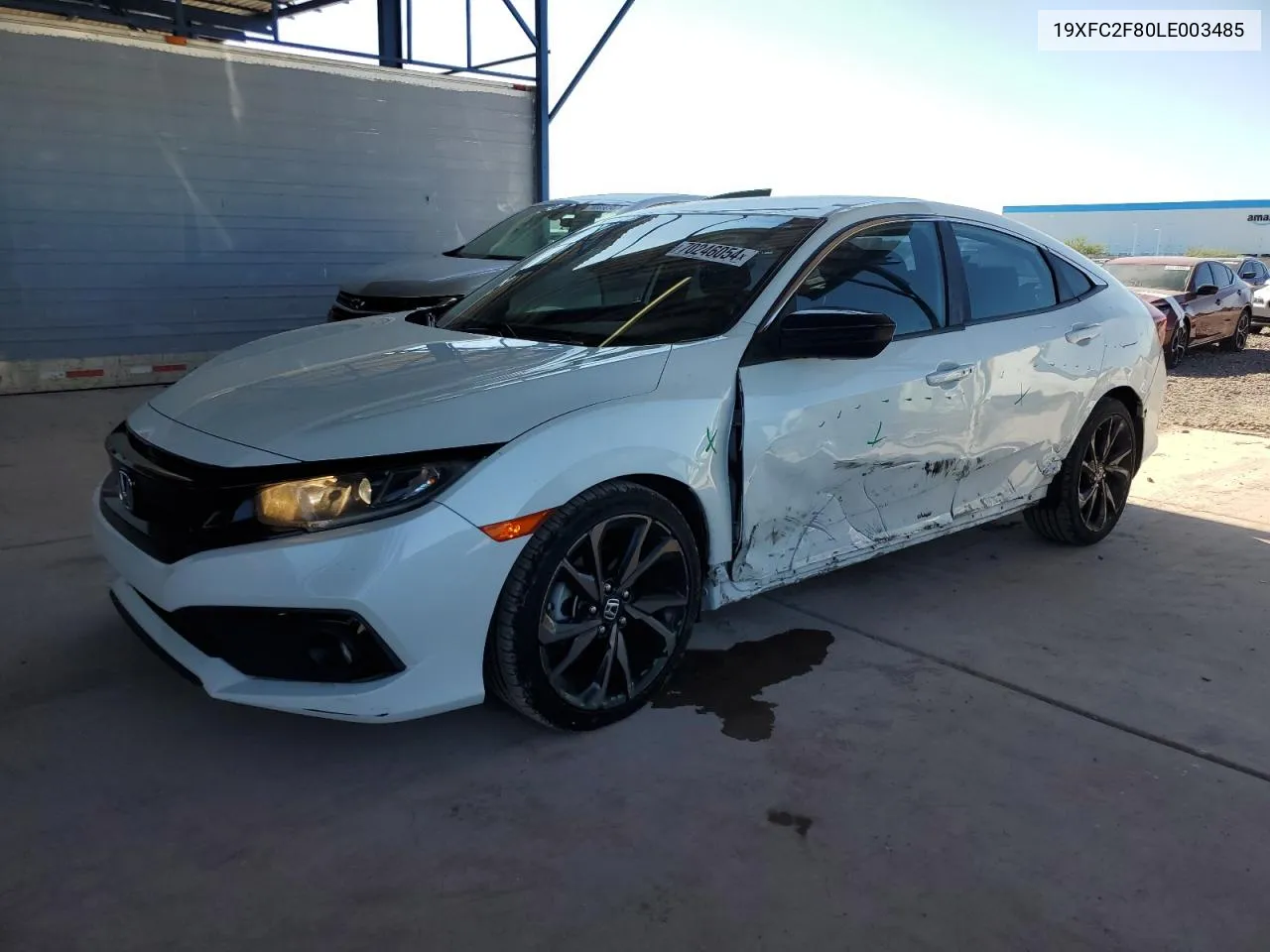 2020 Honda Civic Sport VIN: 19XFC2F80LE003485 Lot: 70246054