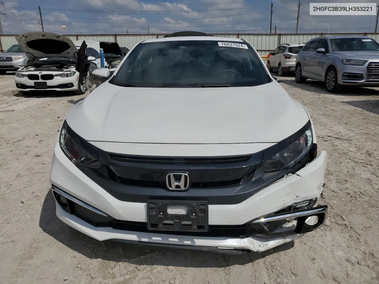 2020 Honda Civic Ex VIN: 2HGFC3B39LH353221 Lot: 70437524