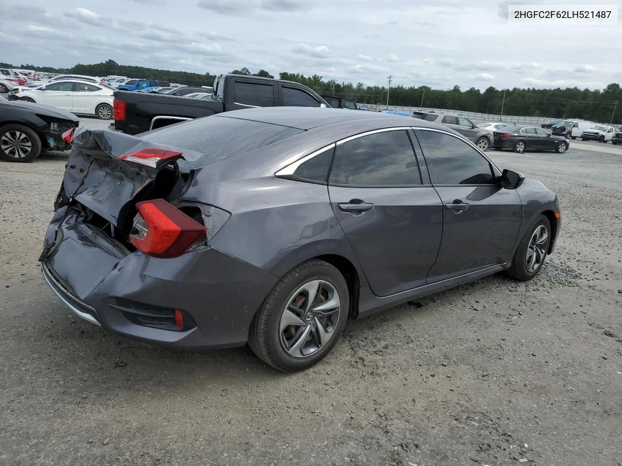 2020 Honda Civic Lx VIN: 2HGFC2F62LH521487 Lot: 70534704