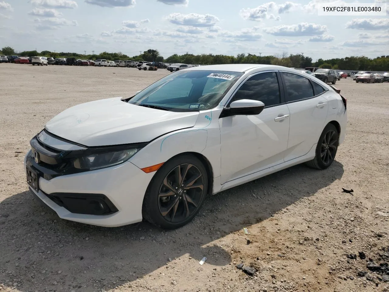 2020 Honda Civic Sport VIN: 19XFC2F81LE003480 Lot: 70640144