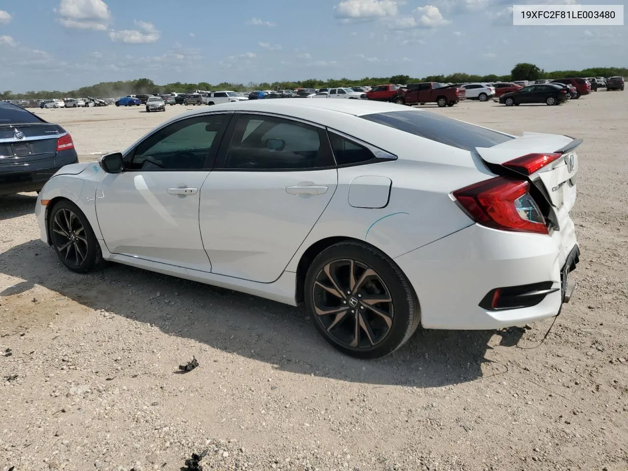 2020 Honda Civic Sport VIN: 19XFC2F81LE003480 Lot: 70640144