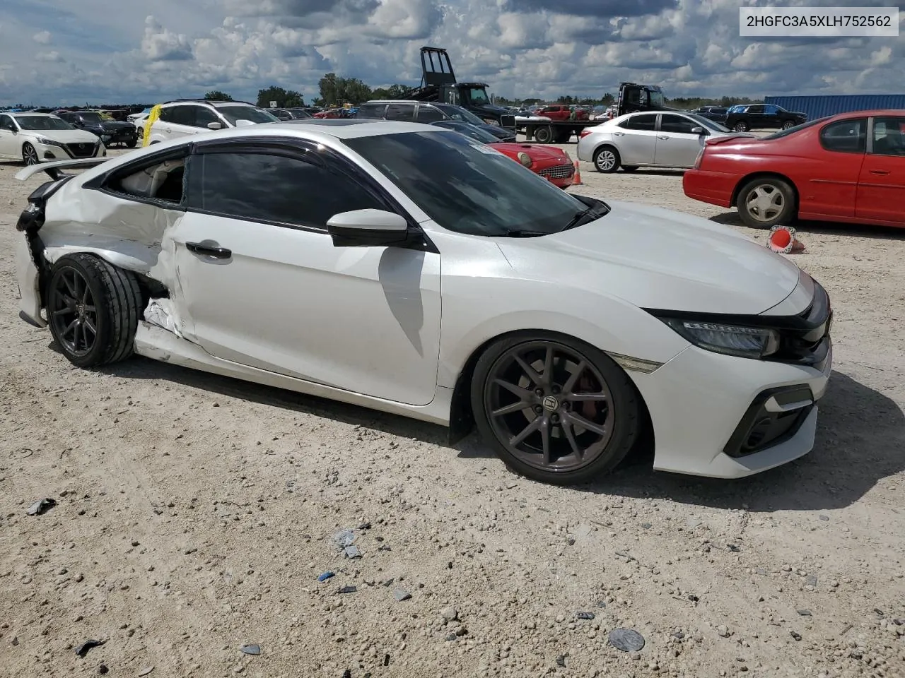 2HGFC3A5XLH752562 2020 Honda Civic Si