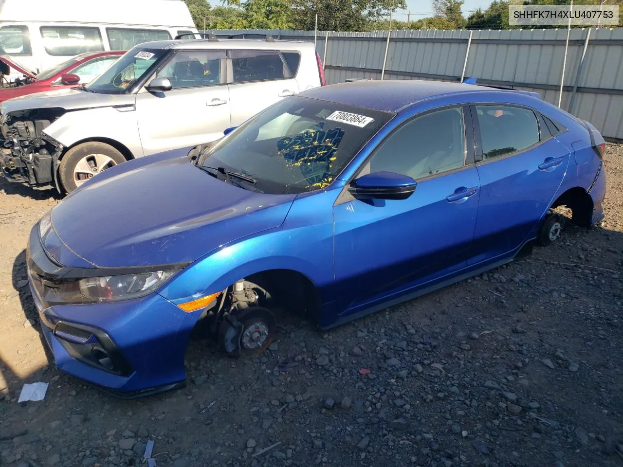 2020 Honda Civic Sport VIN: SHHFK7H4XLU407753 Lot: 70803864