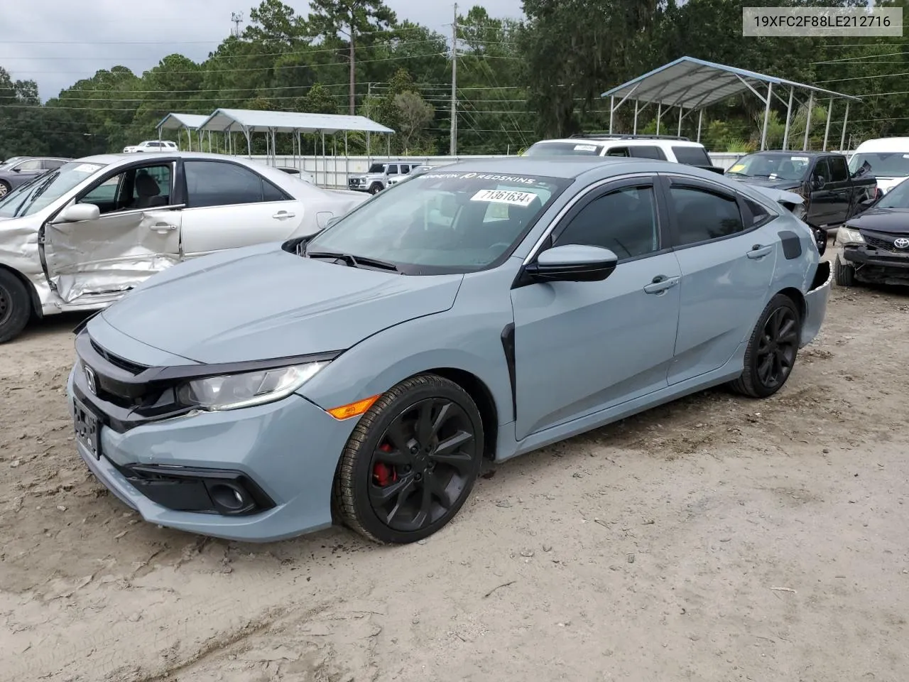 2020 Honda Civic Sport VIN: 19XFC2F88LE212716 Lot: 71361634