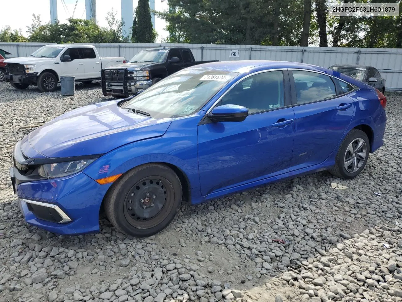 2020 Honda Civic Lx VIN: 2HGFC2F63LH601879 Lot: 71381524