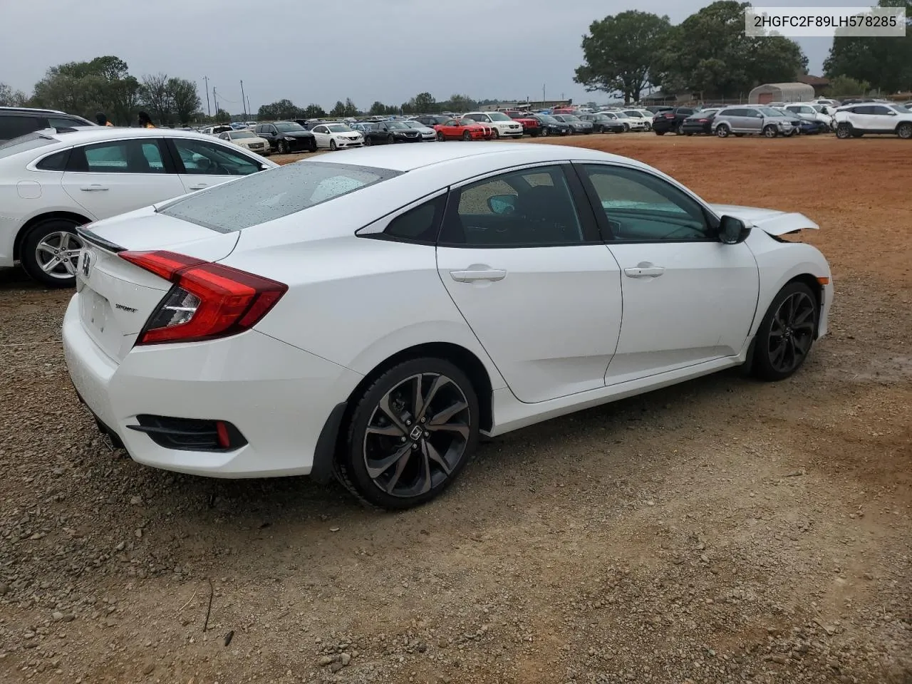 2020 Honda Civic Sport VIN: 2HGFC2F89LH578285 Lot: 71437834