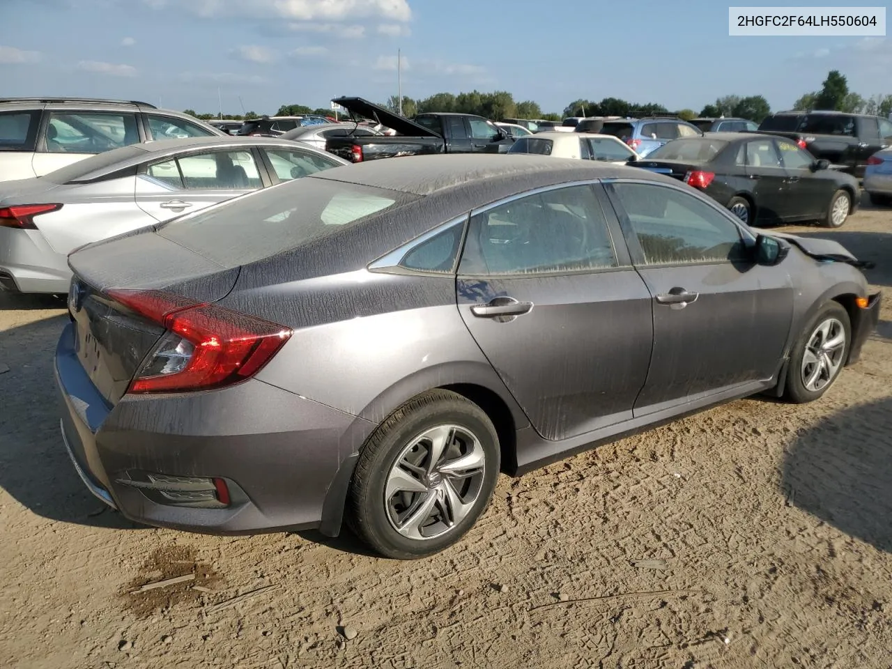 2020 Honda Civic Lx VIN: 2HGFC2F64LH550604 Lot: 71443294