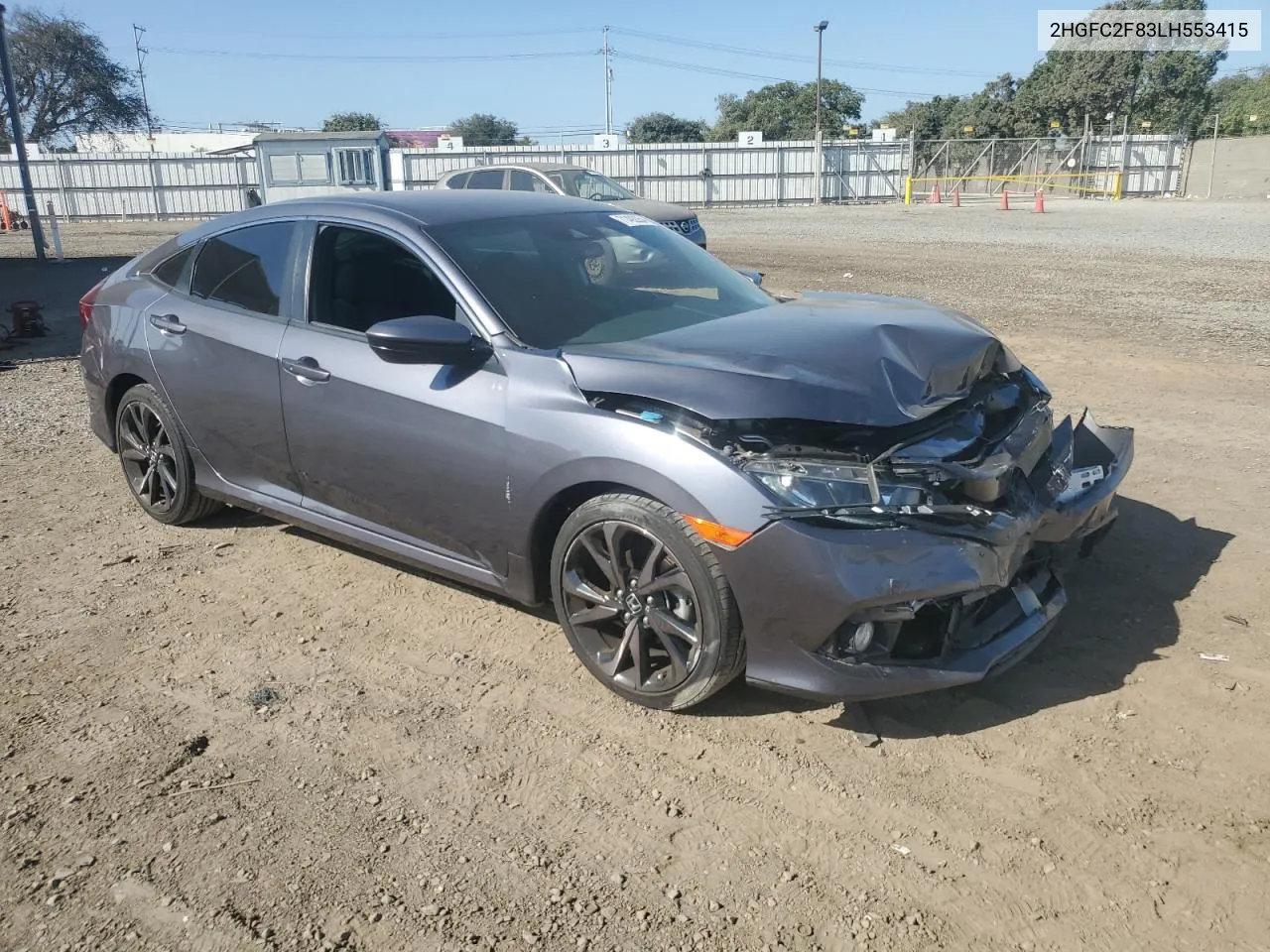 2020 Honda Civic Sport VIN: 2HGFC2F83LH553415 Lot: 71492254