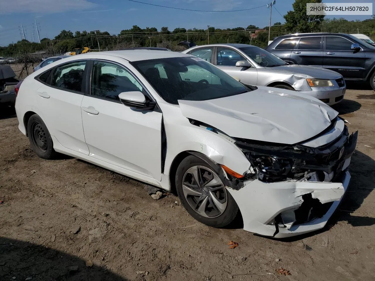 2020 Honda Civic Lx VIN: 2HGFC2F64LH507820 Lot: 72061614