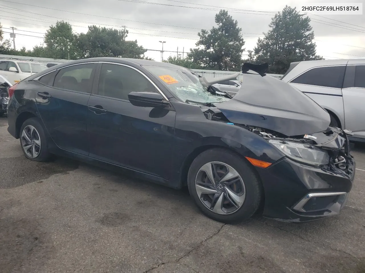 2020 Honda Civic Lx VIN: 2HGFC2F69LH518764 Lot: 72088144