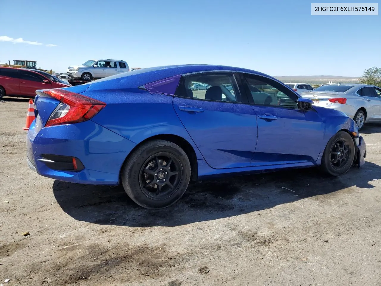 2020 Honda Civic Lx VIN: 2HGFC2F6XLH575149 Lot: 72201684