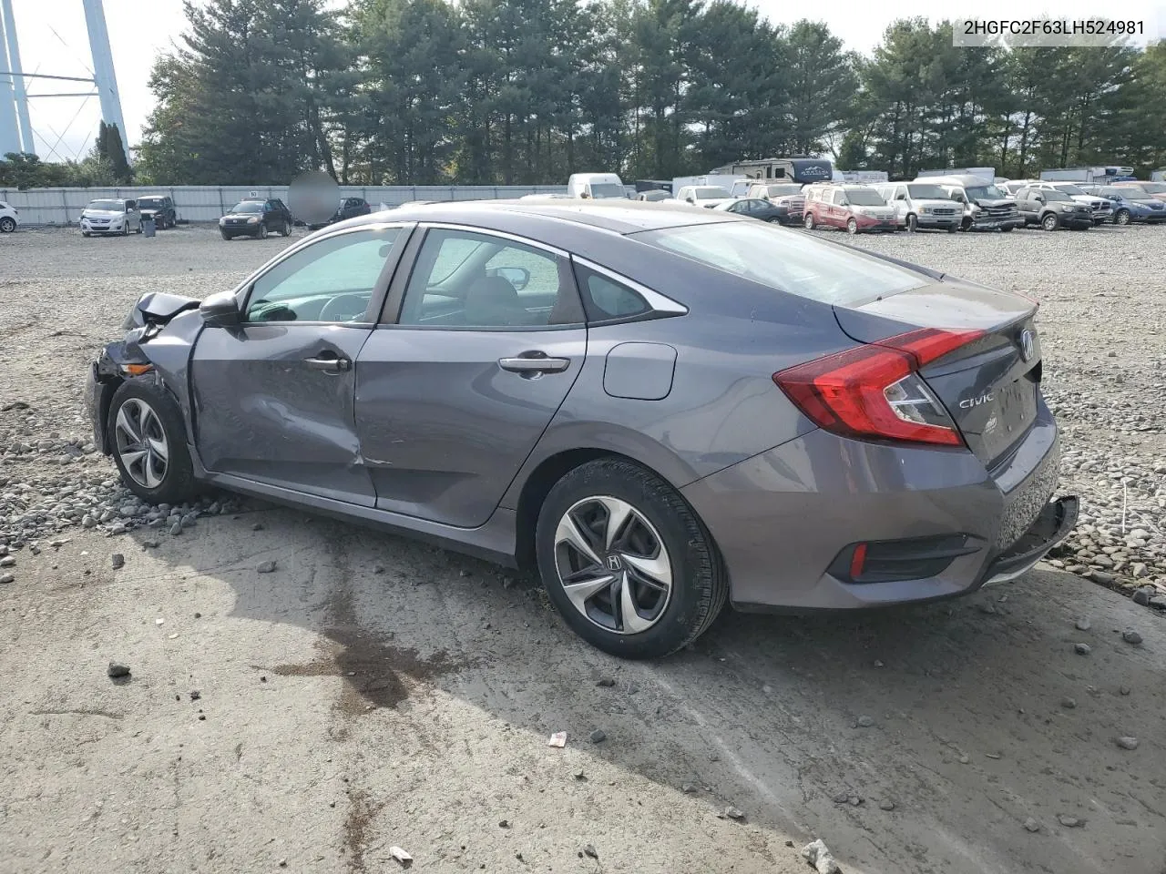 2020 Honda Civic Lx VIN: 2HGFC2F63LH524981 Lot: 72307224